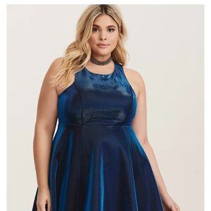 Torrid Iridescent Racerback Skater Dress